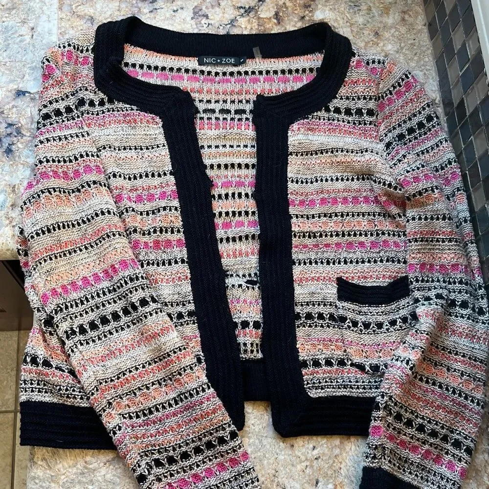 Nic+Zoe Multicolor Striped Sweater